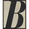 Vintage-Inspired Letter Print - Black on White (A-Z)