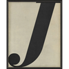 Vintage-Inspired Letter Print - Black on White (A-Z)