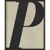 Vintage-Inspired Letter Print - Black on White (A-Z)
