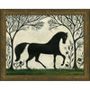 Animal Silhouette Horse – Framed Folk Art Print