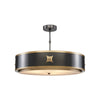 Remington Black Semi-Flush Mount