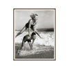 Young Couple Playing Leapfrog in the Surf