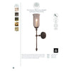 Suzanna Tall Storm Glass Wall Sconce