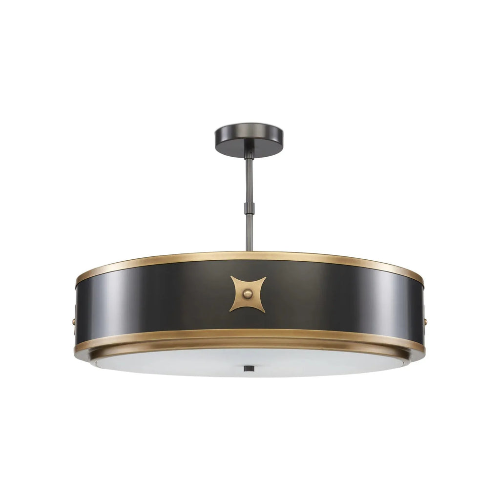 Remington Black Semi-Flush Mount