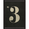Vintage Inspired Number Print - White on Black (0-9)