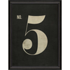 Vintage Inspired Number Print - White on Black (0-9)