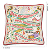 Night Before Christmas Hand-Embroidered Pillow