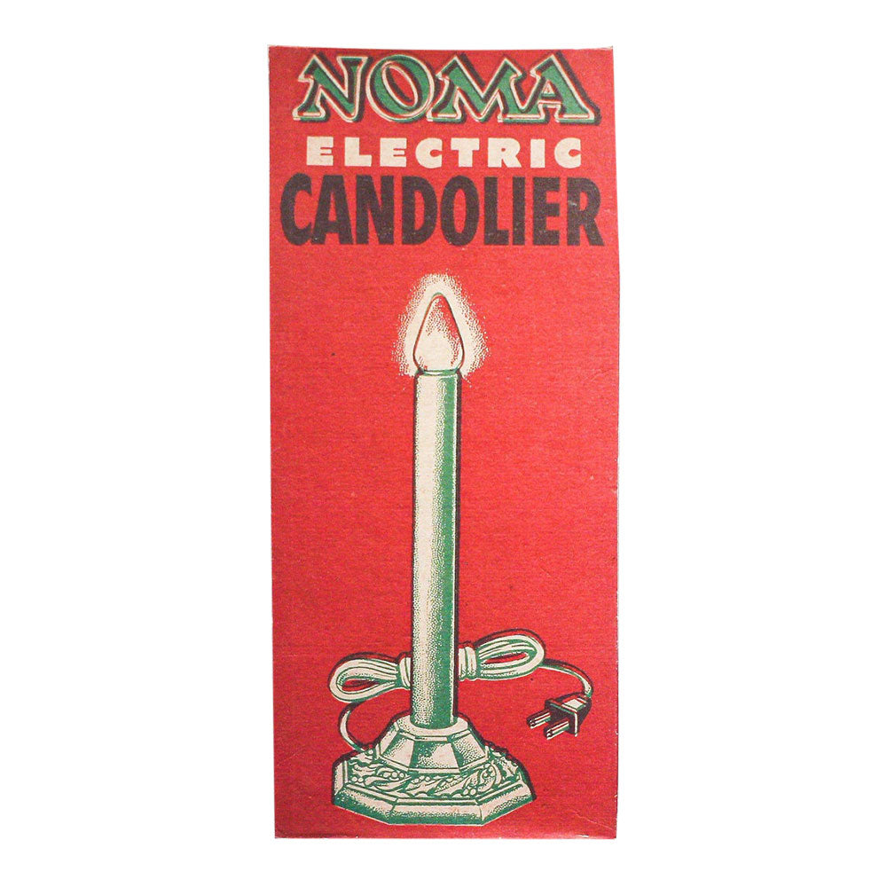 Noma Electric Candolier Christmas Lights Box Wood Cutout