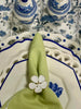 White Flower Set of 4 Napkin Rings