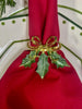 Holly Leaf Set of 4 Napkin Ring
