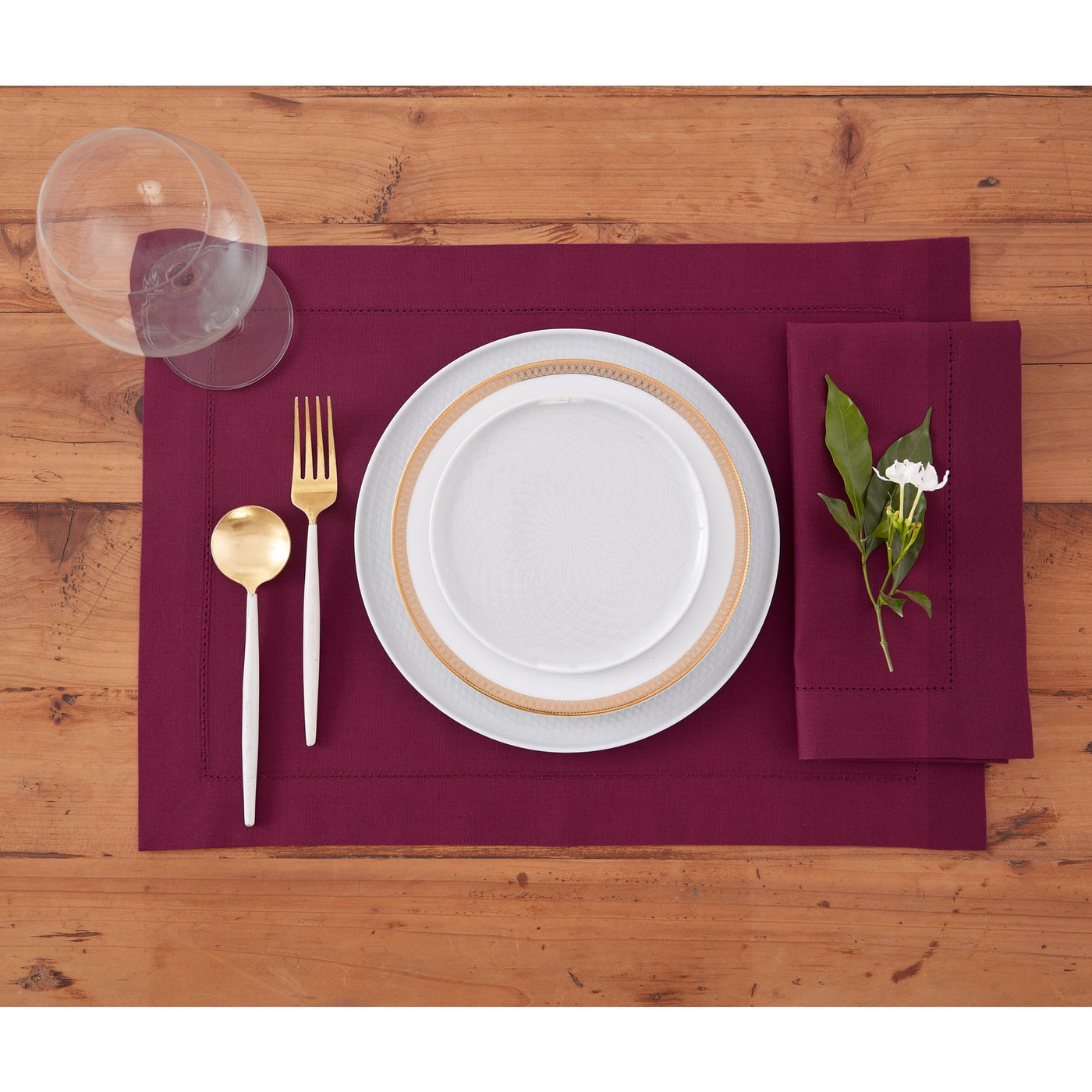 Cotton Linen Hemstitch Napkins