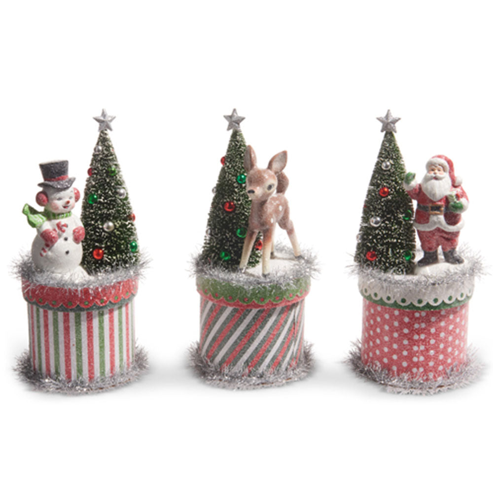 Vintage Friends on Boxes Set of 3