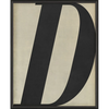 Vintage-Inspired Letter Print - Black on White (A-Z)