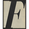 Vintage-Inspired Letter Print - Black on White (A-Z)