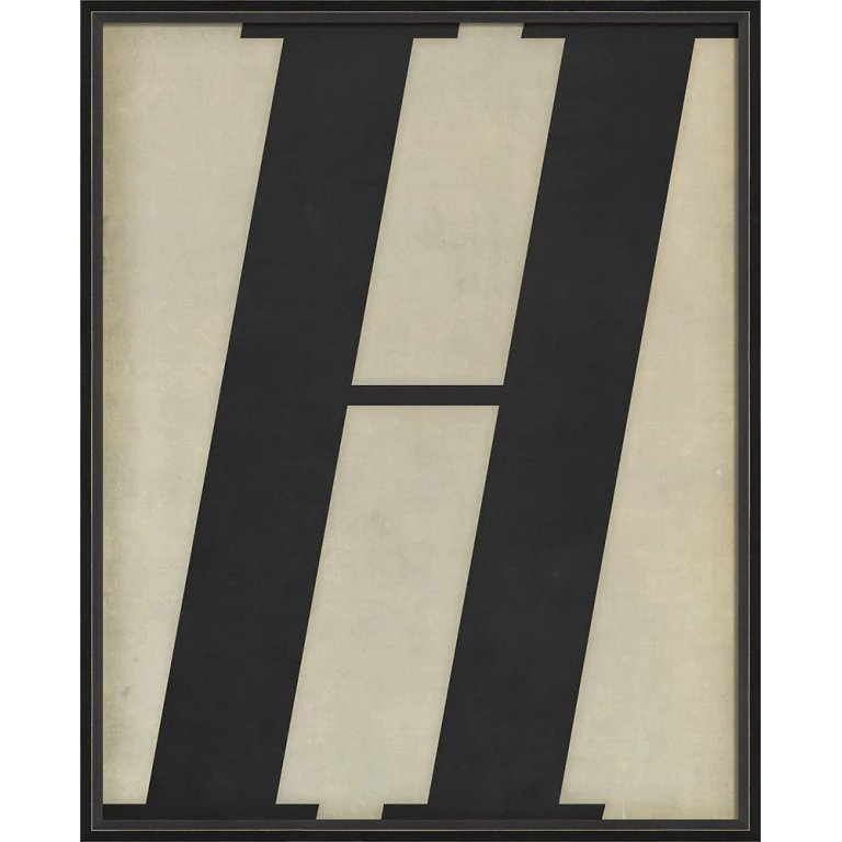 Vintage-Inspired Letter Print - Black on White (A-Z)