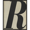 Vintage-Inspired Letter Print - Black on White (A-Z)