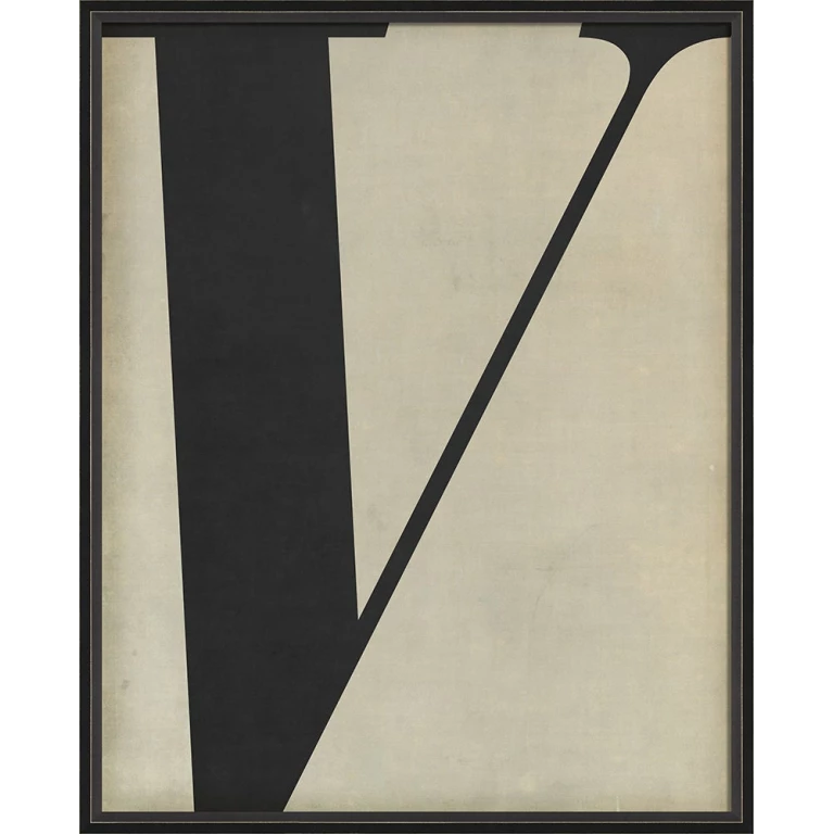 Vintage-Inspired Letter Print - Black on White (A-Z)
