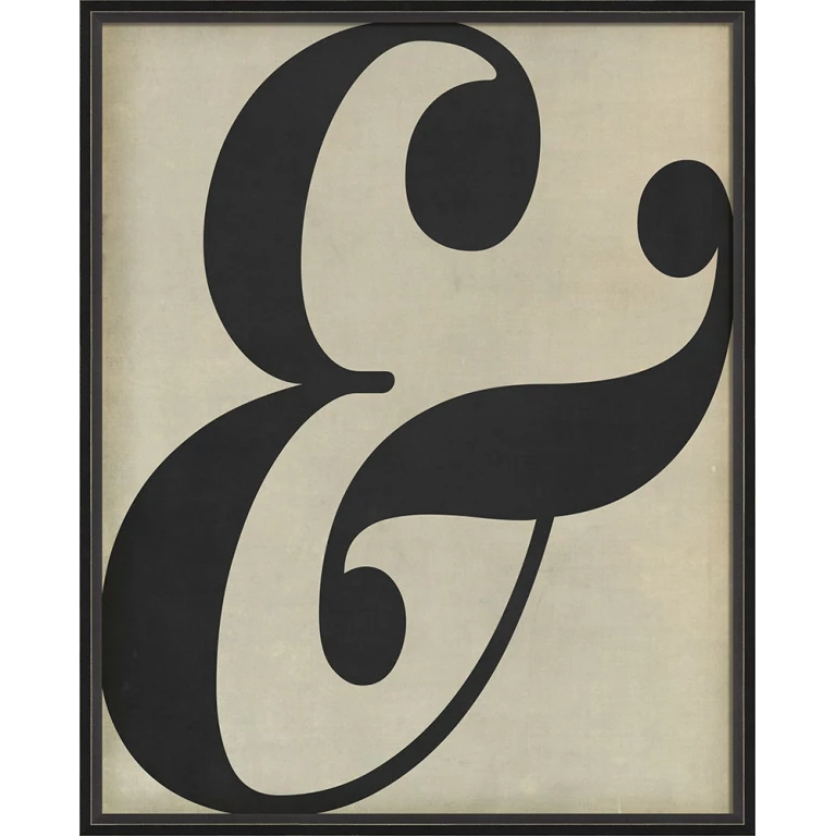 Vintage-Inspired Letter Print - Black on White (A-Z)