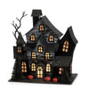 Lighted Black Haunted Halloween House