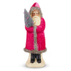 Pink Velvet Belsnickel Santa Figure