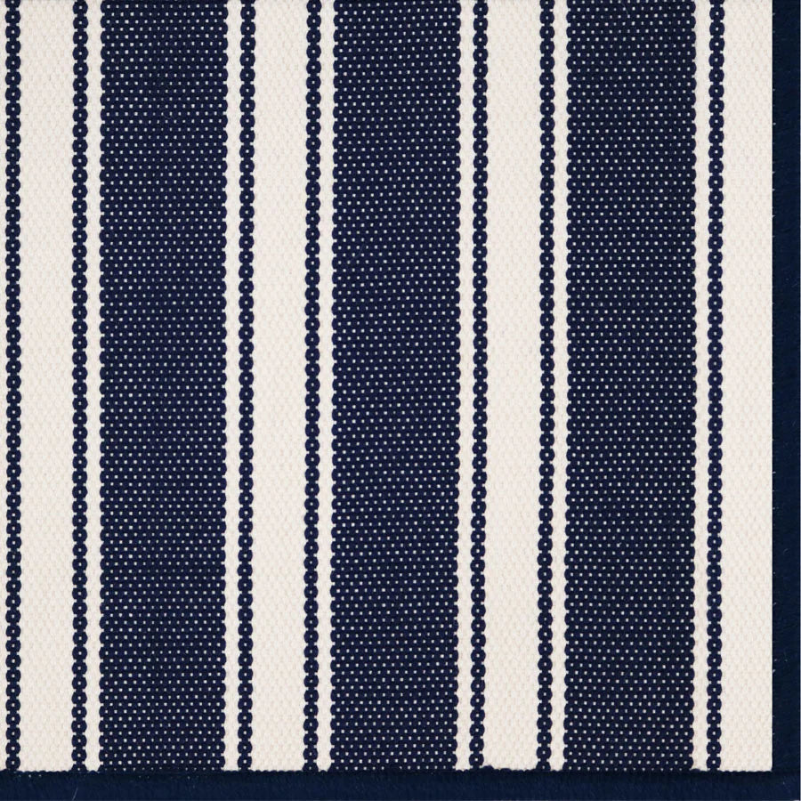 Navy and white striped fabric pattern