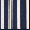 Navy and white striped fabric pattern