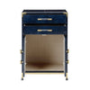 The Atticus Cabinet – Midnight Blue Leather & Brass