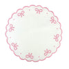 Studio Collection: Juliet Bows Placemats - White/Pink (Set of 4)