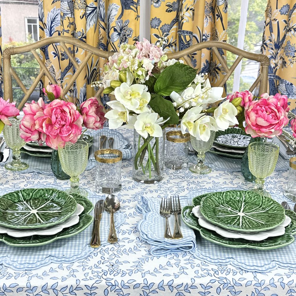 Blue Leaves - Tablecloth