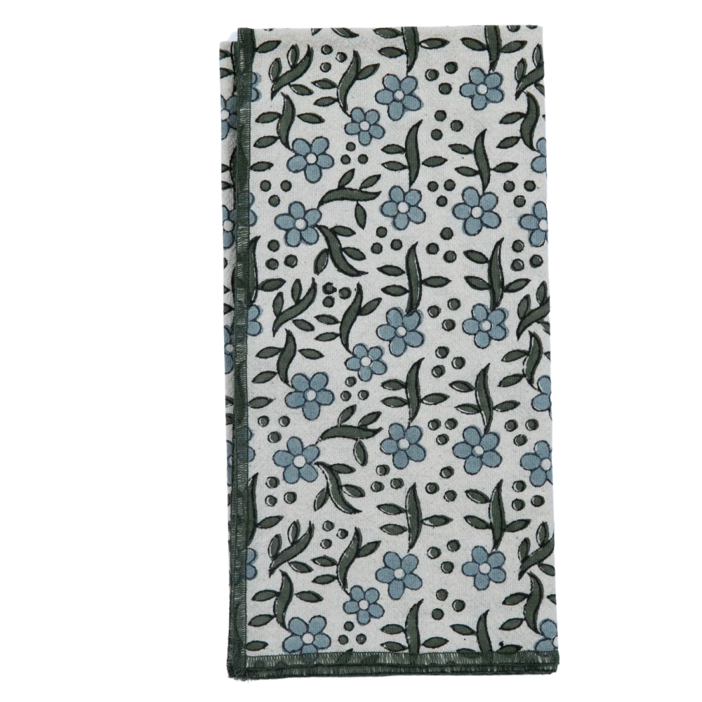 Laurel Olive Block Print Table Linens
