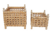 Natural Cane Wicker Box Planter