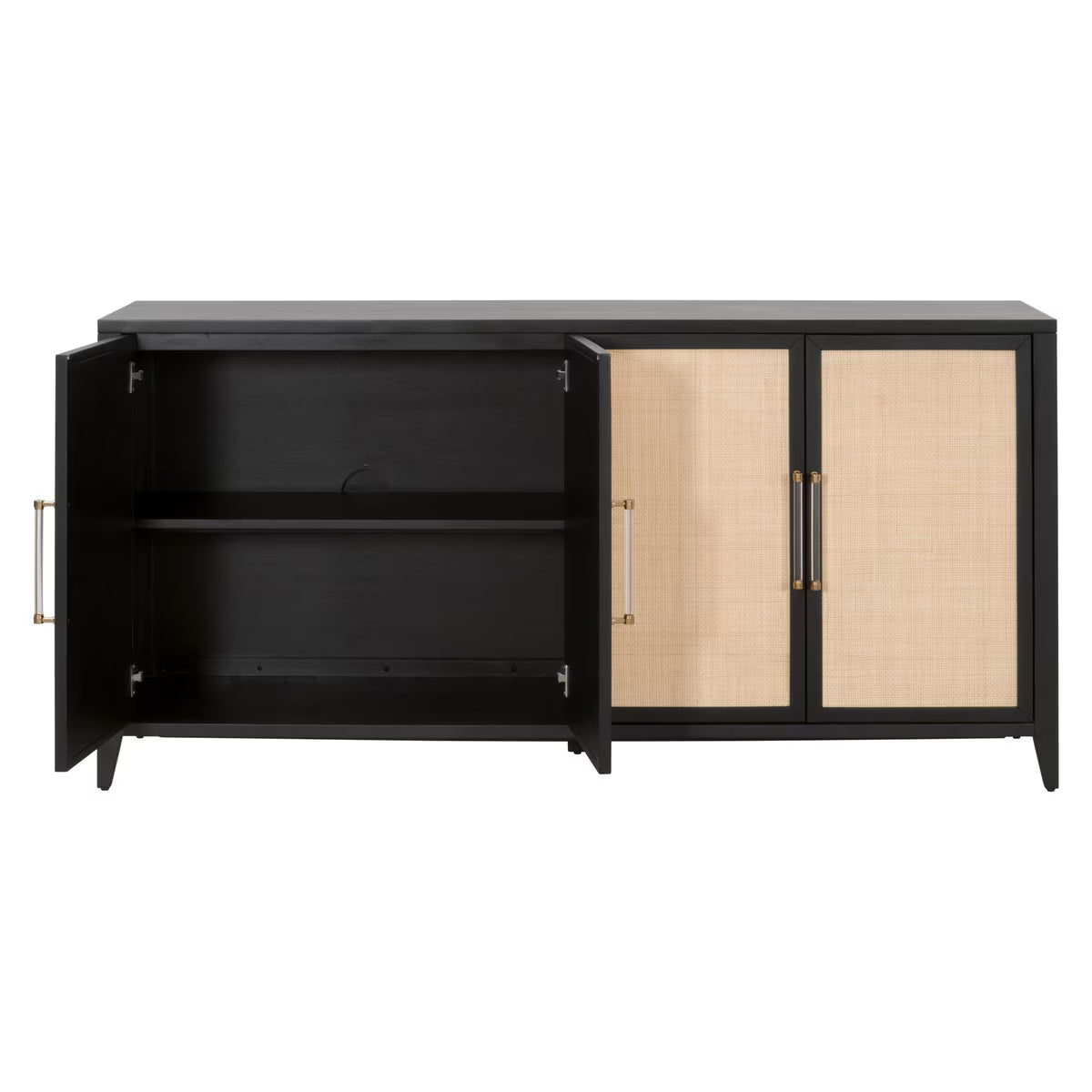 Holland Media Sideboard - Brushed Black Acacia