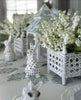 White Cane Wicker Box Planter