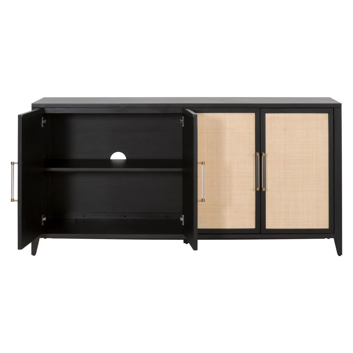 Holland Media Sideboard - Brushed Black Acacia