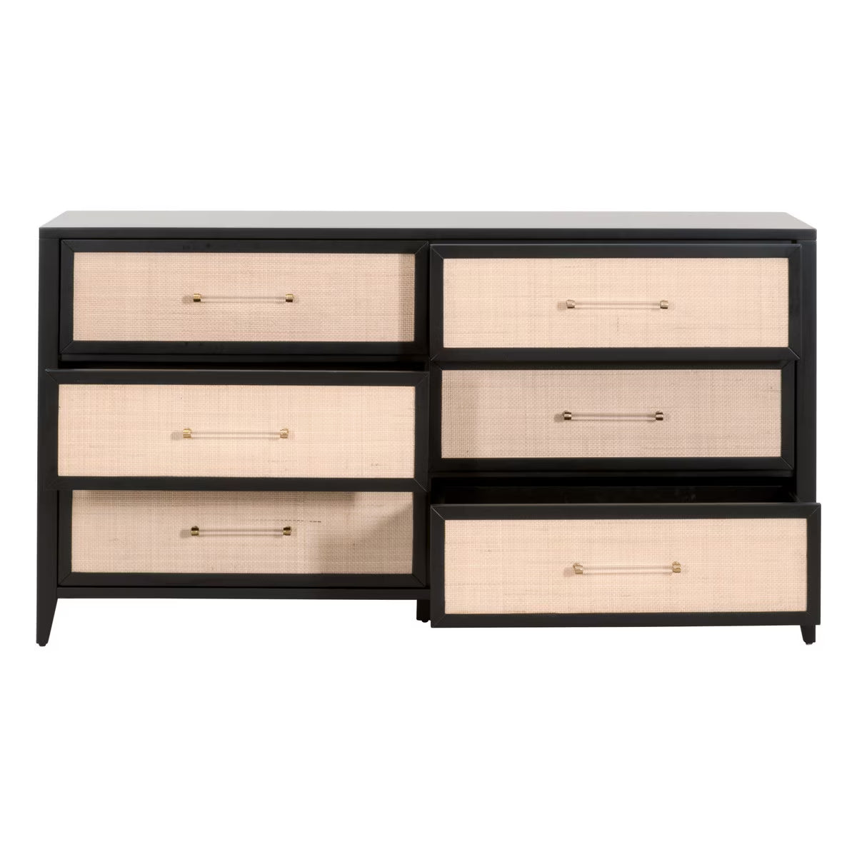 Holland Double Dresser - Brushed Black Acacia