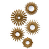 The Solene Mirror – Hand-Carved Round in Antique Gold