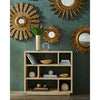The Solene Mirror – Hand-Carved Round in Antique Gold