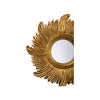 The Solene Mirror – Hand-Carved Round in Antique Gold