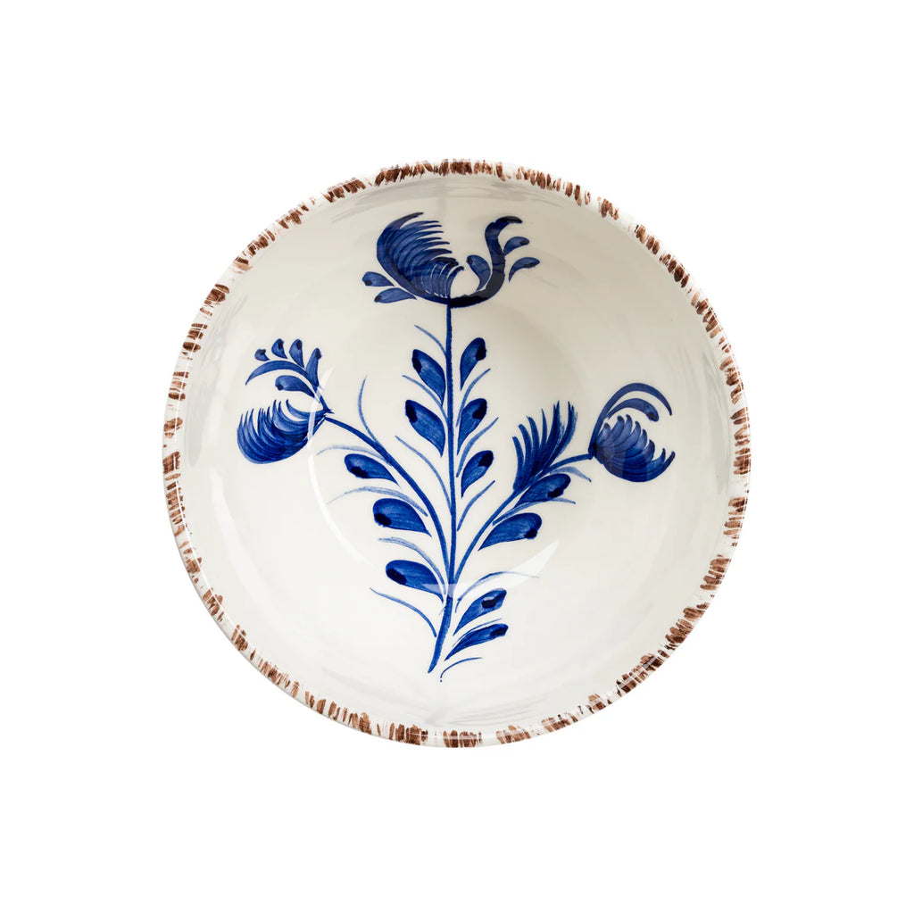 Madeira Serving Bowls – Flowers & Shells (Blue & White), Set of 2