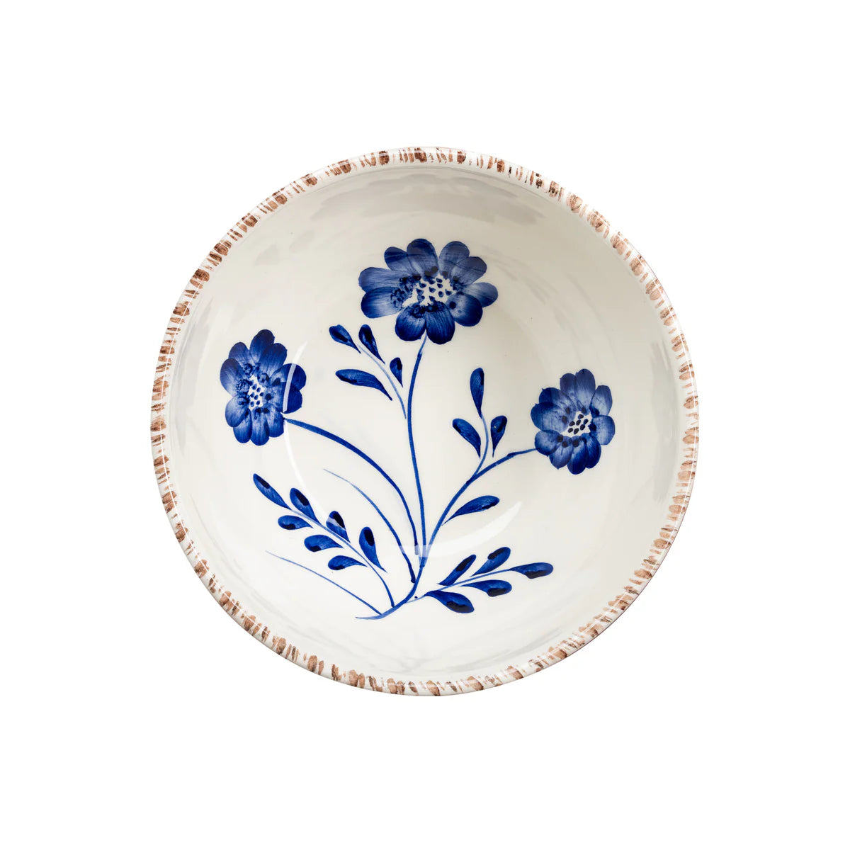 Madeira Serving Bowls – Flowers & Vines (Blue & White), Set of 2