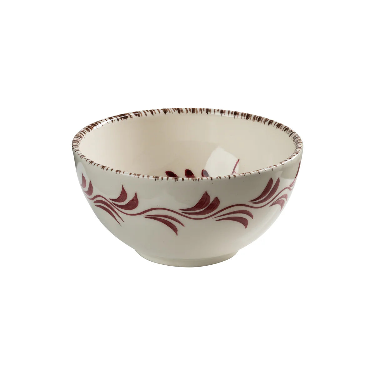 Madeira Serving Bowls – Flowers & Vines (Pink & White), Set of 2