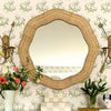 Linden Scalloped Round Wall Mirror