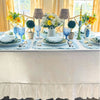White Linen Ruffle - Tablecloth