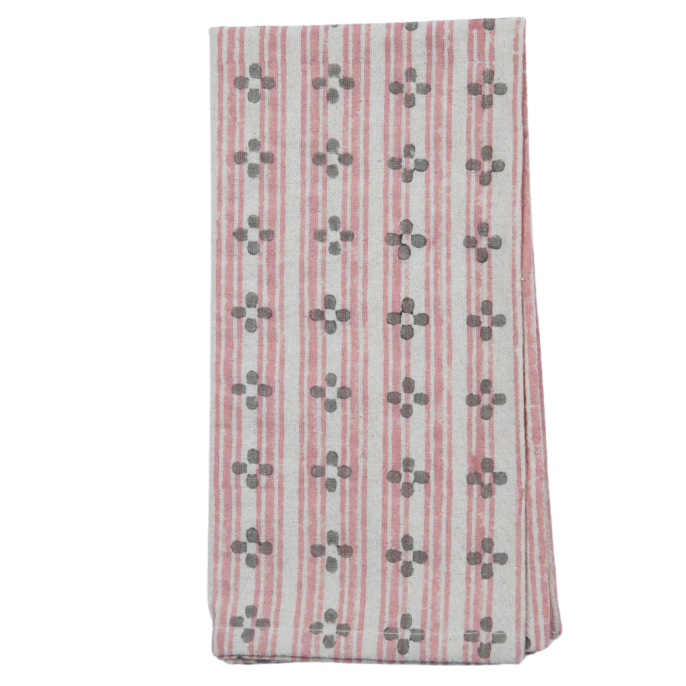 Meadow Bloom Block Print Table Linens