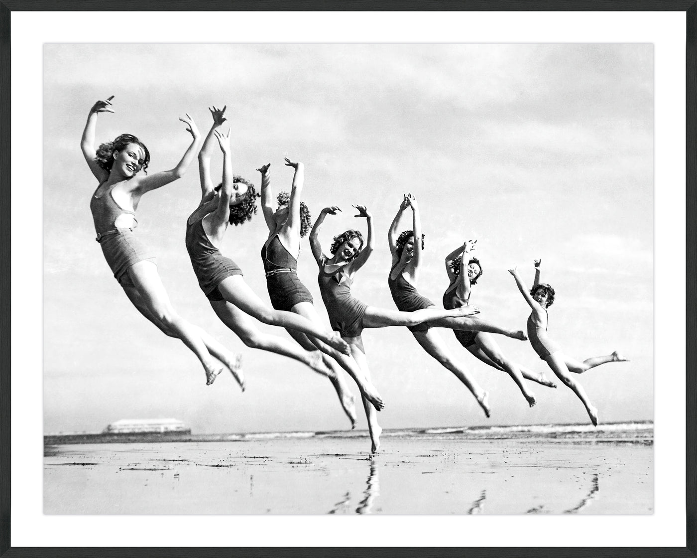 Graceful Line of Beach Dancers