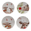 Deer Friends Set of 4 Salad/Dessert Plates