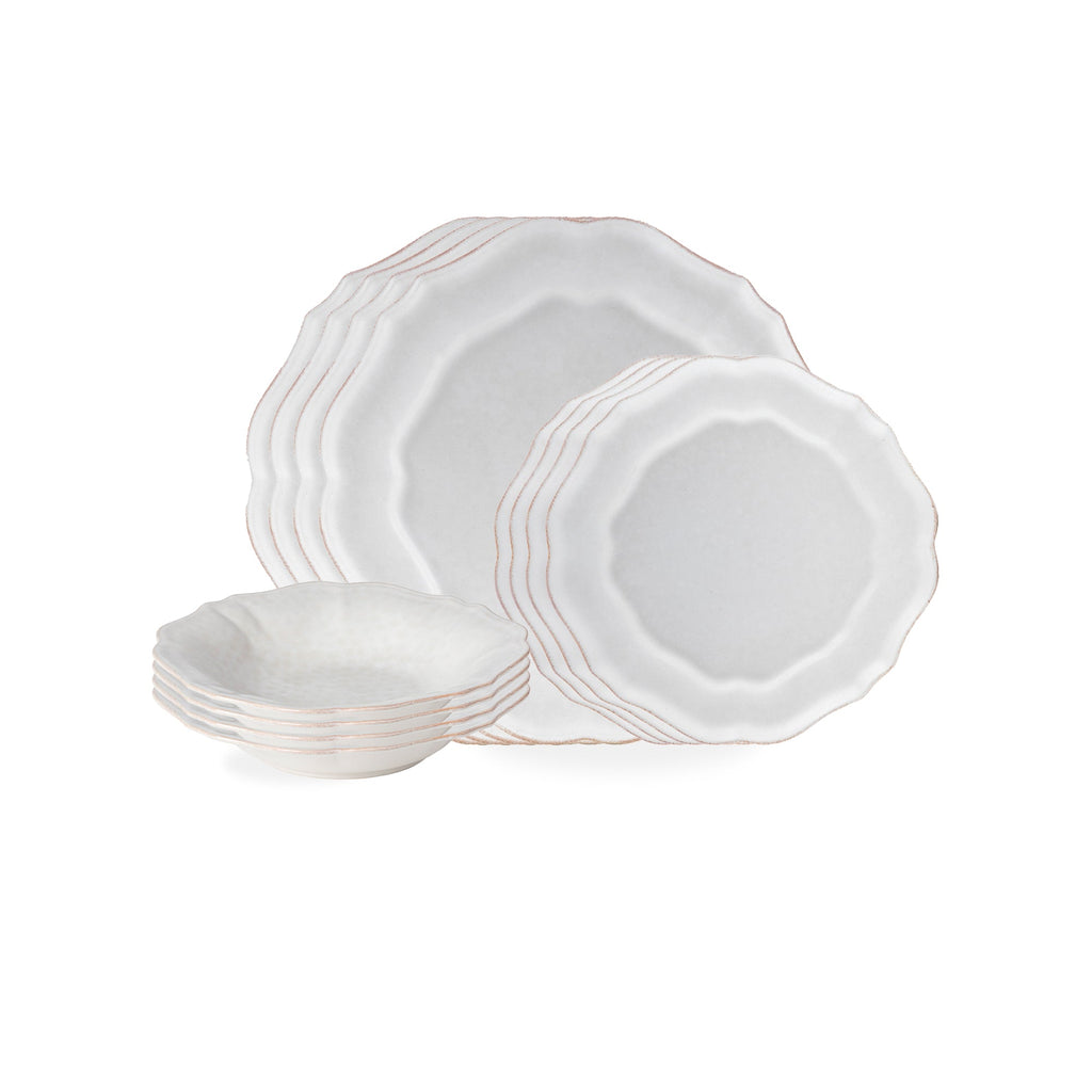 Impressions 12-Piece Dinnerware Set with Soup/Pasta Plate