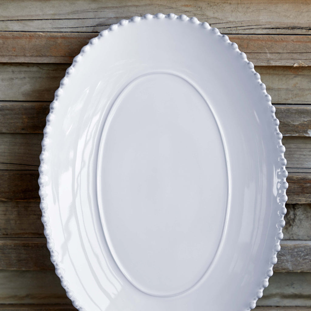 Pearl Oval Platter - White
