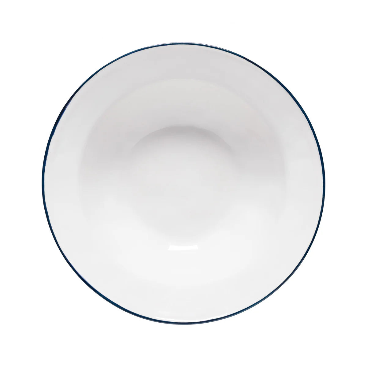 Beja Serving Bowl (White with Blue)