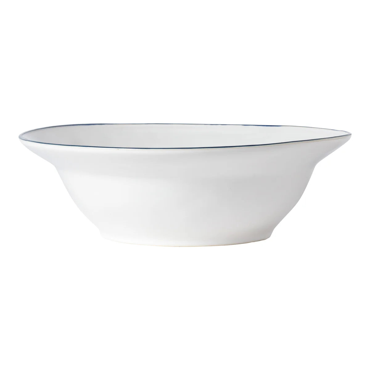 Beja Serving Bowl (White with Blue)